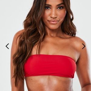 Missguided Red Mix and Match Bandeau Bikini (NWT)